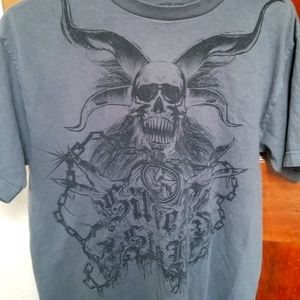 Silver Star Horned Skull Shirt